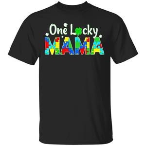 Autism Saint Patricks Day Tshirt  One Lucky Mama